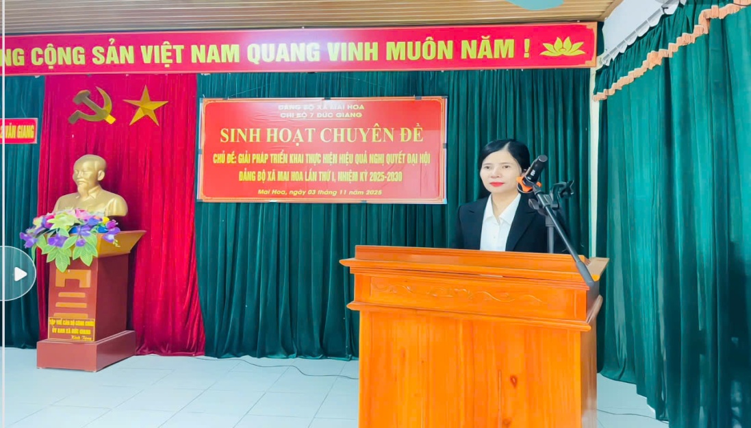 Đảng bộ xã Mai Hoa đẩy mạnh sinh hoạt chuyên đề quý IV năm 2025