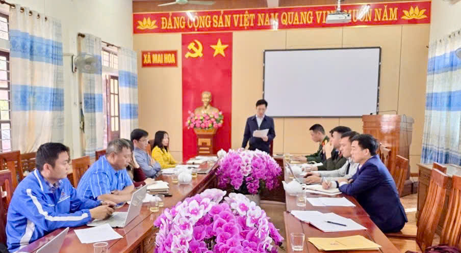 Hội đồng Nghĩa vụ quân sự xã Mai Hoa triển khai công tác nhập ngũ năm 2026. 