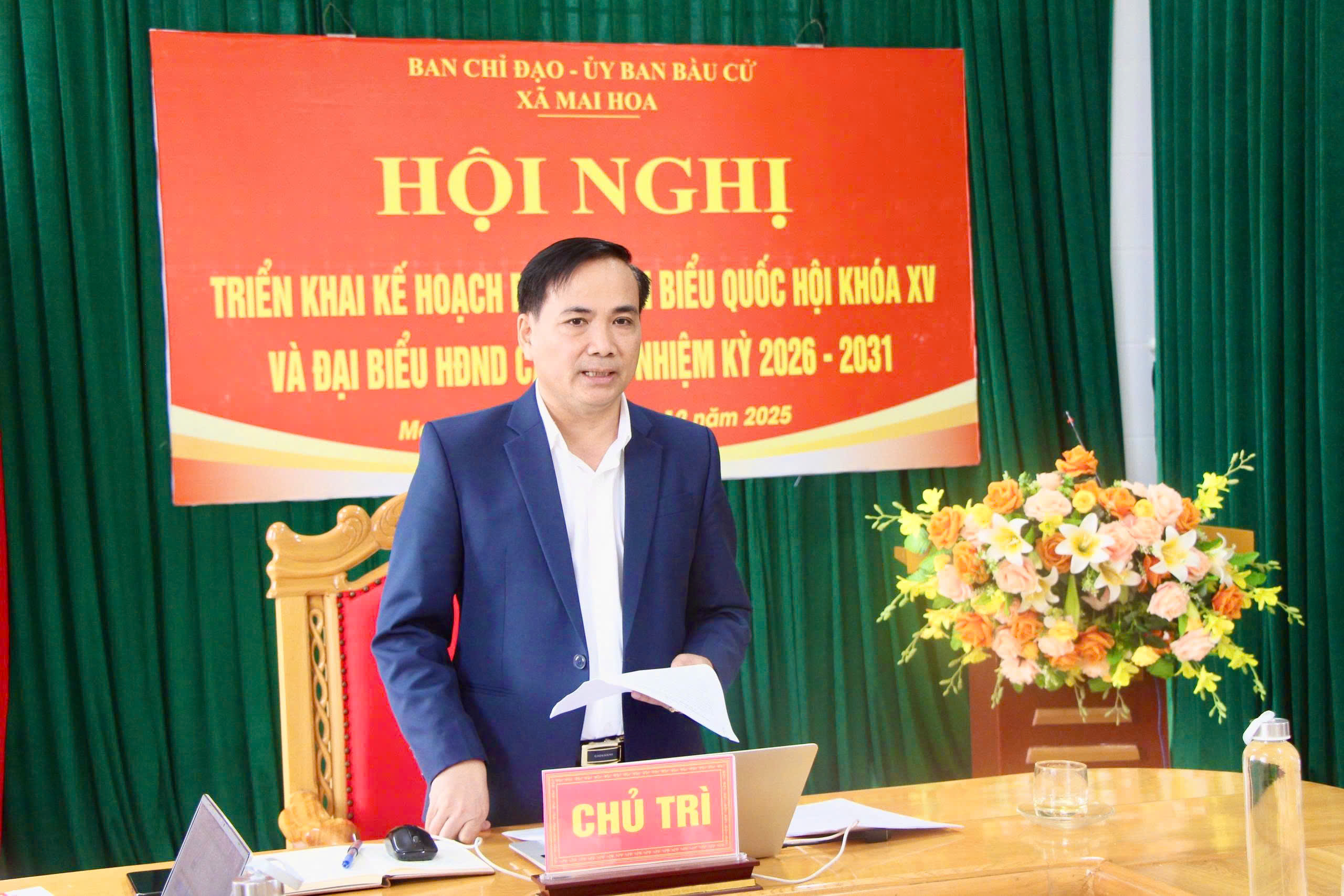 Uỷ ban bầu cử xã Mai Hoa – Hà Tĩnh triển khai công tác bầu cử đại biểu Quốc hội và HĐND các cấp nhiệm kỳ 2026 -2031