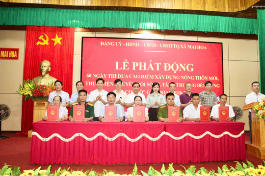 Xã Mai Hoa sơ kết thực hiện các Chương trình mục tiêu quốc gia, phát động các phong trào thi đua