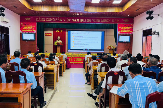 Xã Mai Hoa tham dự Hội nghị trực tuyến toàn tỉnh học tập, quán triệt các Nghị quyết của Trung ương, của tỉnh.