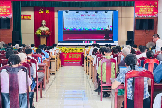 Xã Mai Hoa tham gia Hội nghị học tập, quán triệt, tuyên truyền và triển khai thực hiện các nghị quyết, chỉ thị, kết luận, quy định của Trung ương, của tỉnh 