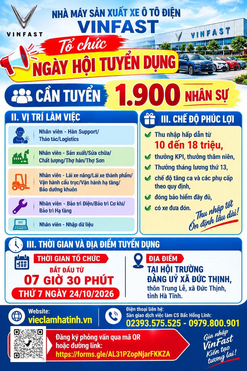 VinFat - Tổ chức ngày hội tuyển dụng tại xã Đức Thịnh