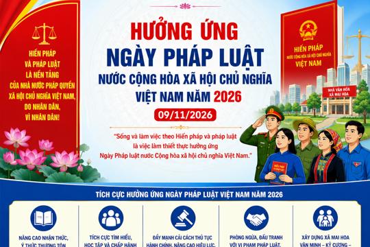 Hưởng ứng ngày Pháp luật nước cộng hòa xã hội chủ nghĩa Việt Nam năm 2026