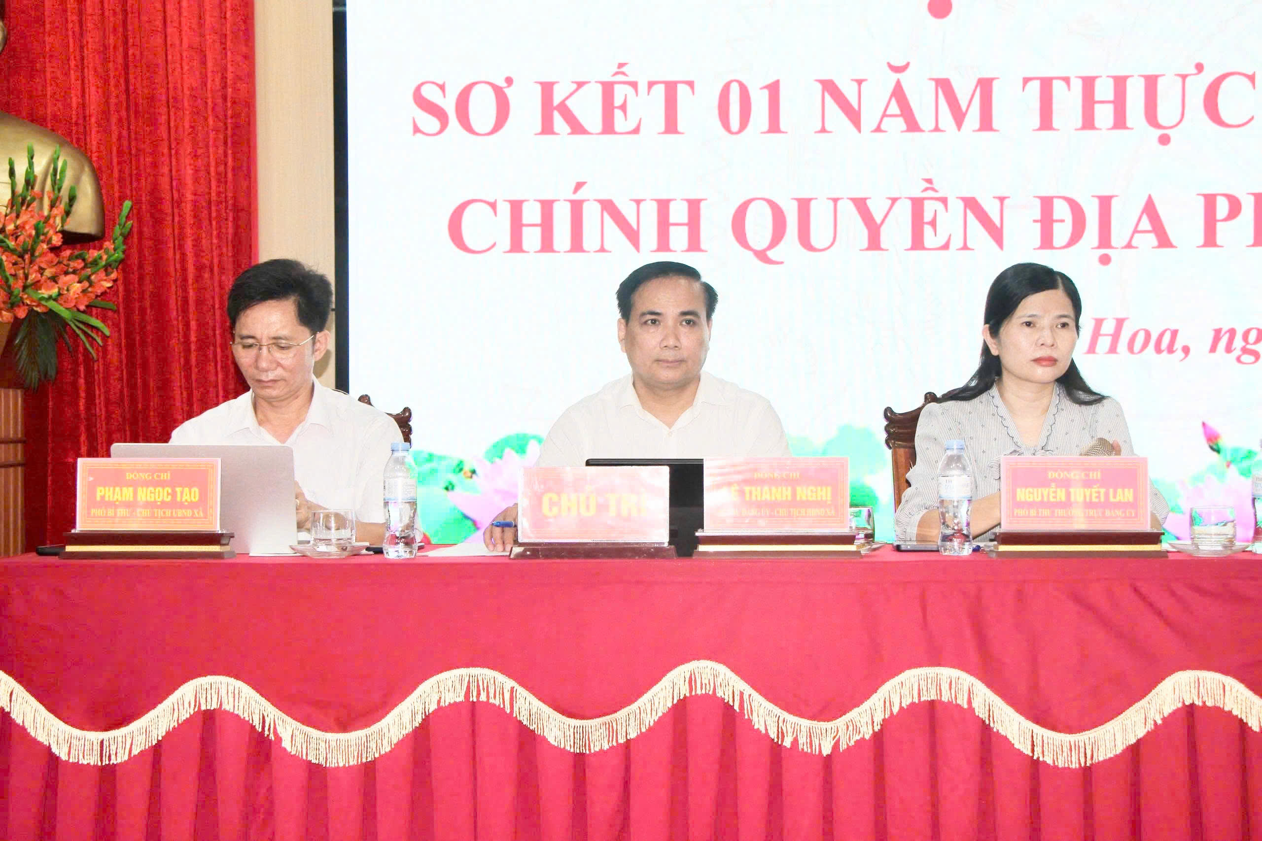 BCH Đảng bộ xã Mai Hoa sơ kết 1 năm thực hiện mô hình chính quyền  địa phương 02 cấp.