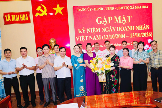 xã Mai Hoa tổ chức gặp mặt các doanh nghiệp, doanh nhân 13/10