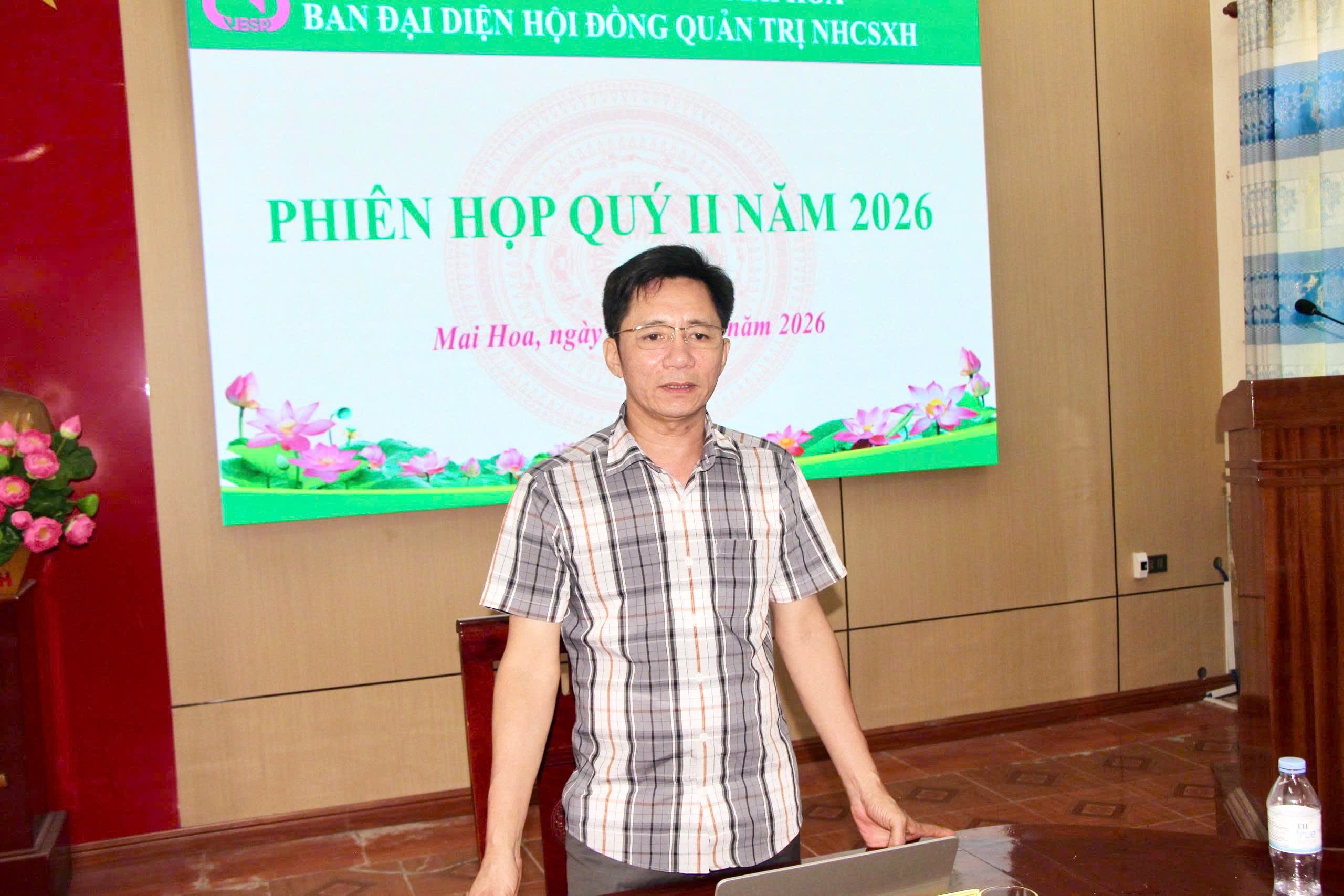 Ban đại diện Hội đồng quản trị Ngân hàng chính sách xã hội xã Mai Hoa tổ chức  họp đánh giá kết quả hoạt động quý II năm 2026.