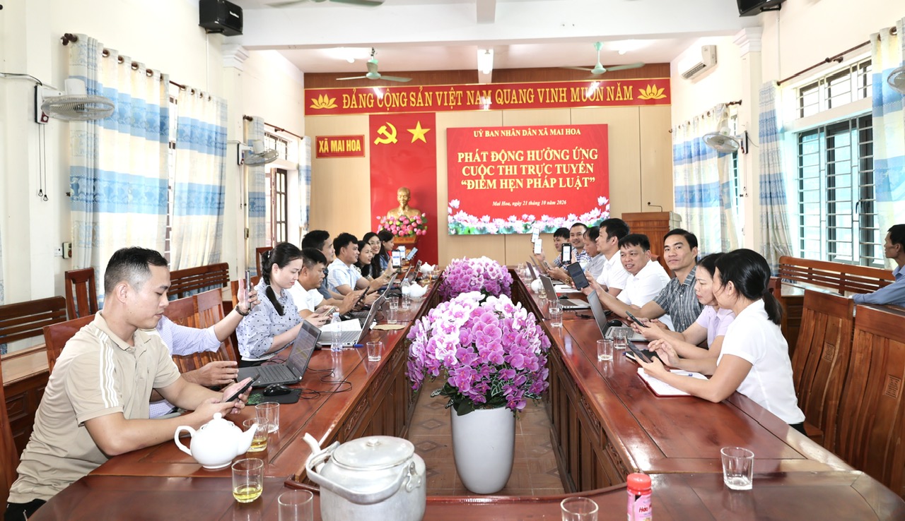UBND xã Mai Hoa phát động hưởng ứng cuộc thi trực tuyến “Điểm hẹn pháp luật” năm 2026