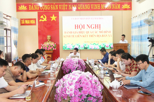 Xã Mai Hoa tổ chức Hội nghị đánh giá hiệu quả các mô hình kinh tế triển khai trên địa bàn xã.