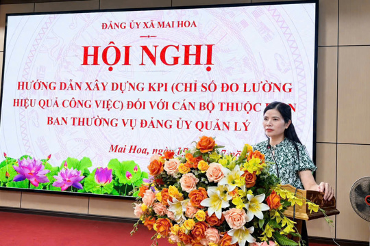 Đảng uỷ xã Mai Hoa tổ chức Hội nghị hướng dẫn triển khai xây dựng KPI