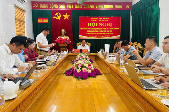 Đảng ủy xã Mai Hoa đánh giá kết quả thực hiện nhiệm vụ  6 tháng đầu năm.