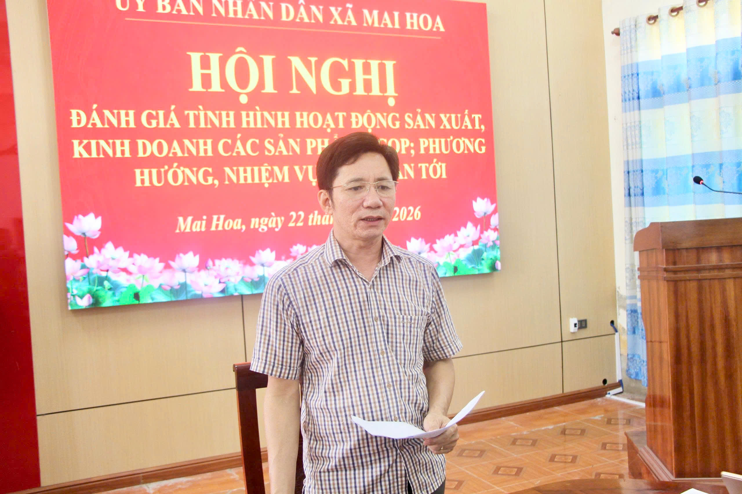 UBND xã Mai Hoa tổ chức hội nghị đánh giá sản xuất kinh doanh các sản phẩm OCOP trên địa bàn 