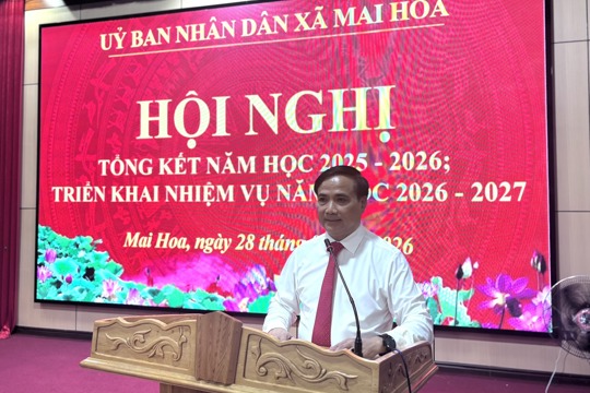 Xã Mai Hoa tổng kết năm học 2025-2026, triển khai nhiệm vụ 2026-2027