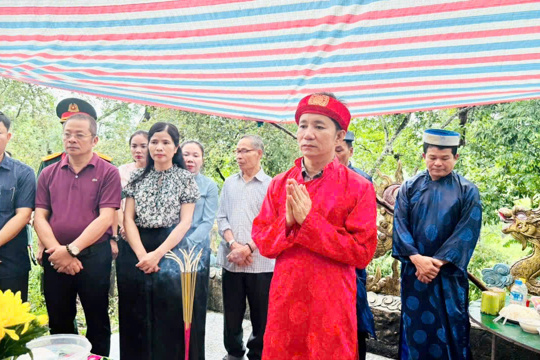Xã Mai Hoa tổ chức lễ tế tại đền Thạch Bàn di tích lịch sử văn hóa cấp tỉnh
