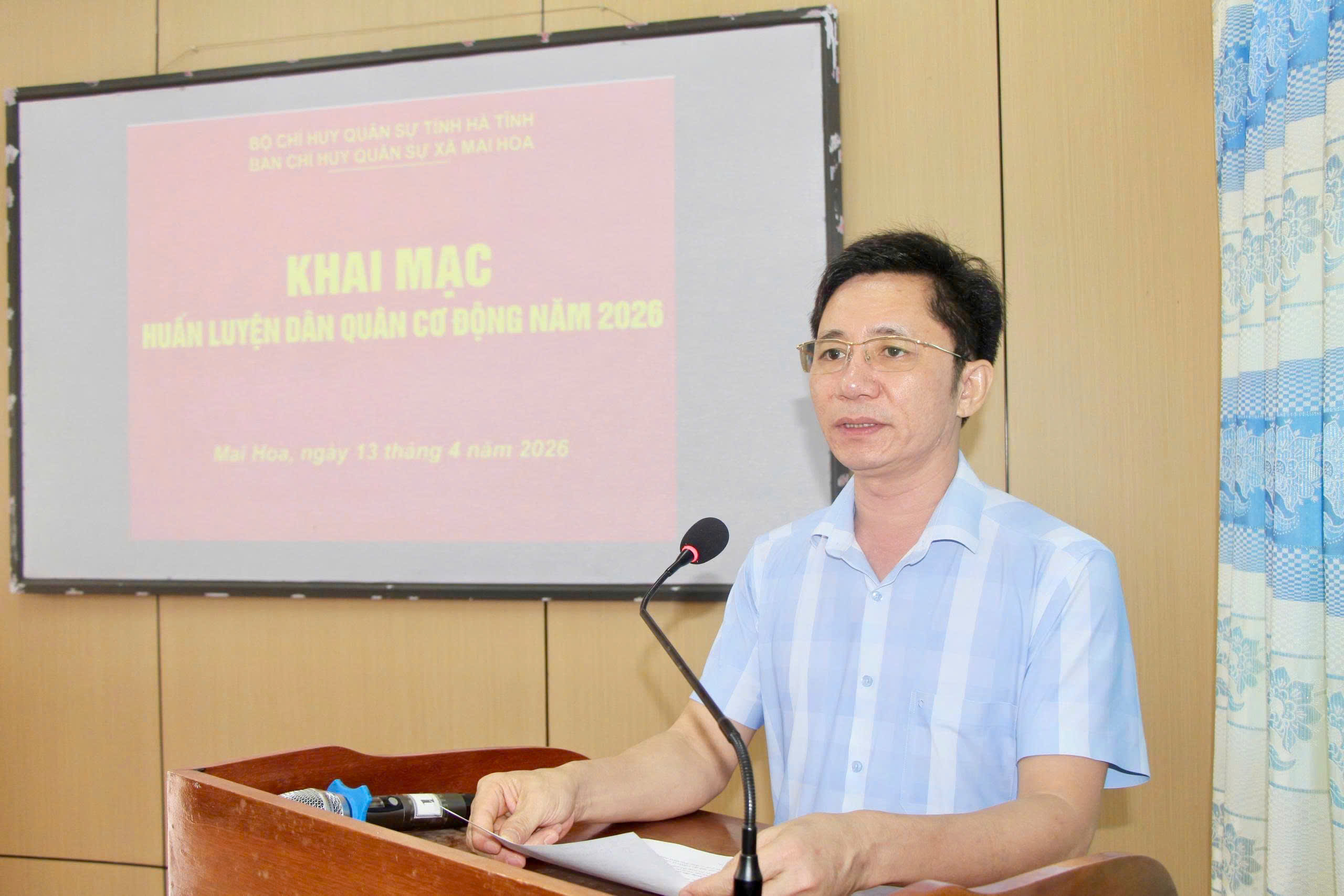 Ban CHQS xã  Mai Hoa khai mạc huấn luyện chiến đấu Dân quân cơ động và Dân quân tại chỗ năm 2026. 