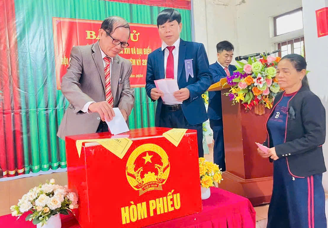 Cử tri xã Mai Hoa nô nức tham gia bầu cử đại biểu Quốc hội khóa XVI và đại biểu HĐND các cấp nhiệm kỳ 2026 -2031 