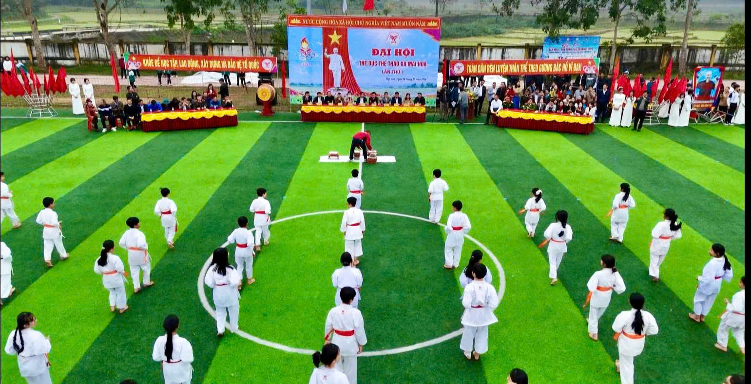Gần 900 vận động viên tham gia Đại hội TDTT xã Mai Hoa lần thứ I năm 2026
