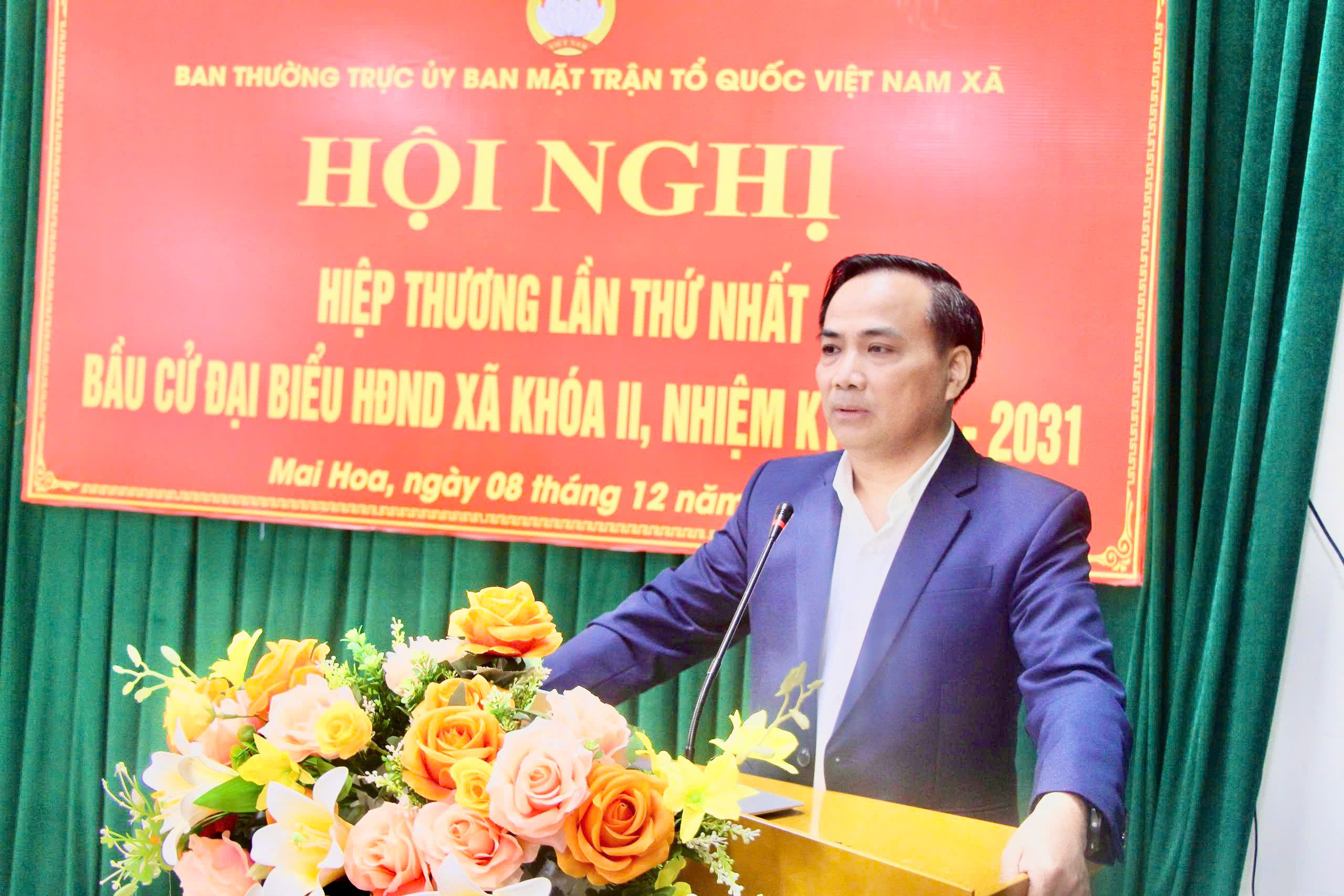Ban Thường trực Ủy ban MTTQ Việt Nam xã Mai Hoa hiệp thương lần thứ nhất thỏa thuận về cơ cấu, thành phần, số lượng người ứng cử đại biểu HĐND xã, nhiệm kỳ 2026 – 203. 
