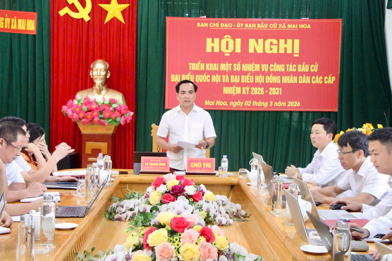 Ủy ban bầu cử xã Mai Hoa vừa họp soát xét và triển khai một số nhiệm vụ bầu cử 